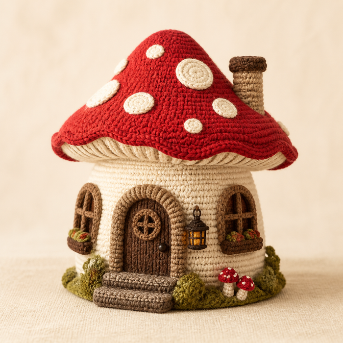 Amanita Mushroom House Crochet Pattern