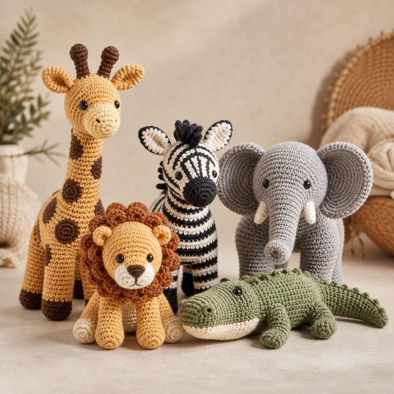 Animal Kingdom Amigurumi Play Set Crochet Pattern