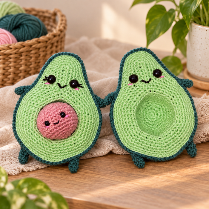 Avocado Family Crochet Pattern
