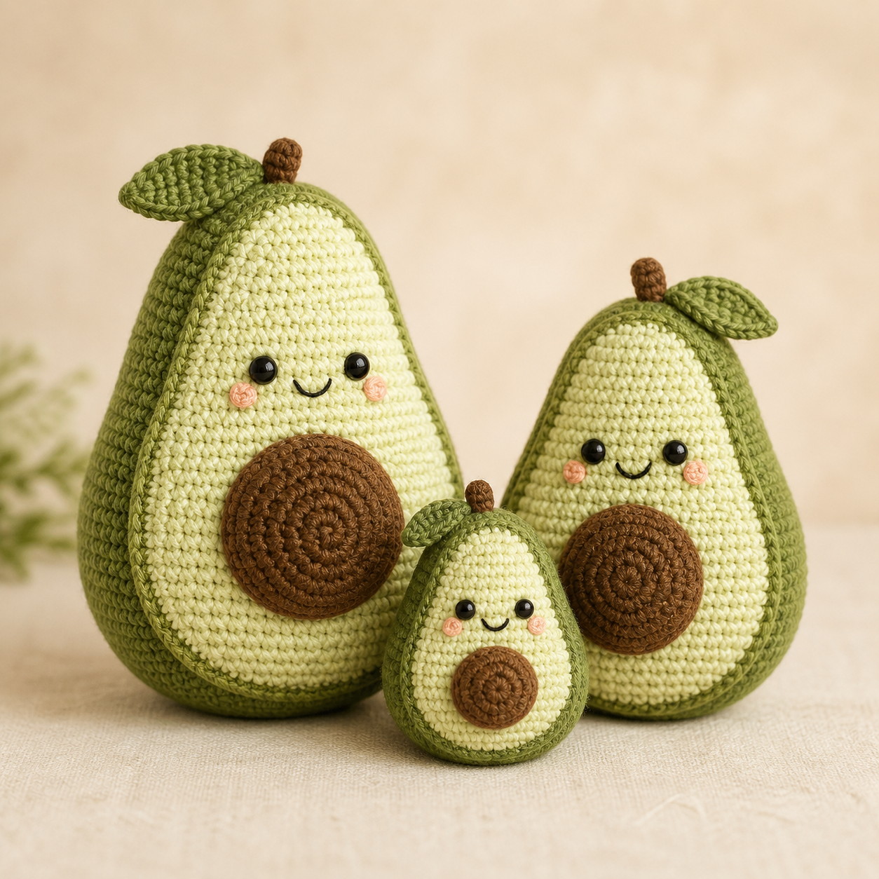 Avocado Family Crochet Pattern