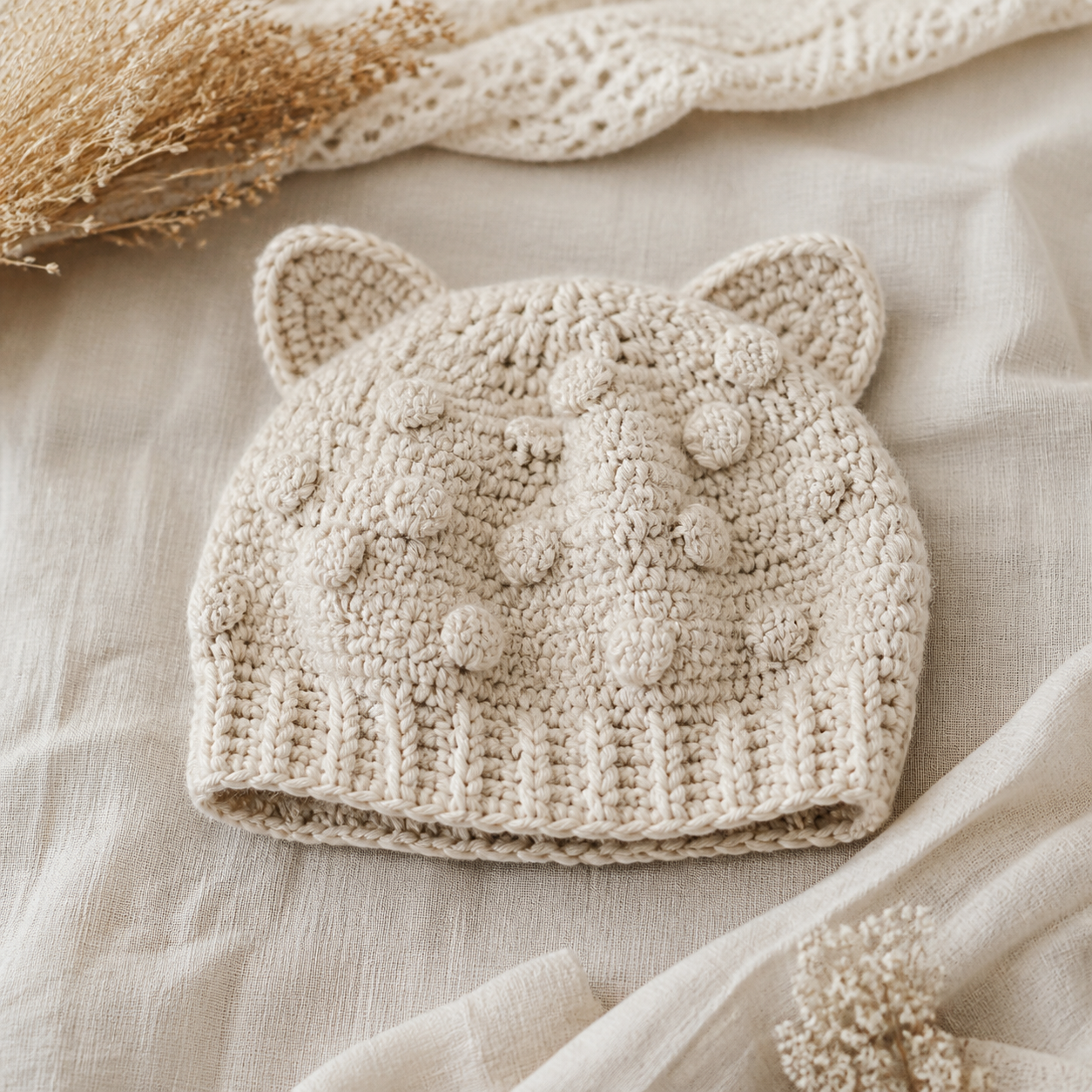 Vintage-Style Baby Beanie Crochet Pattern