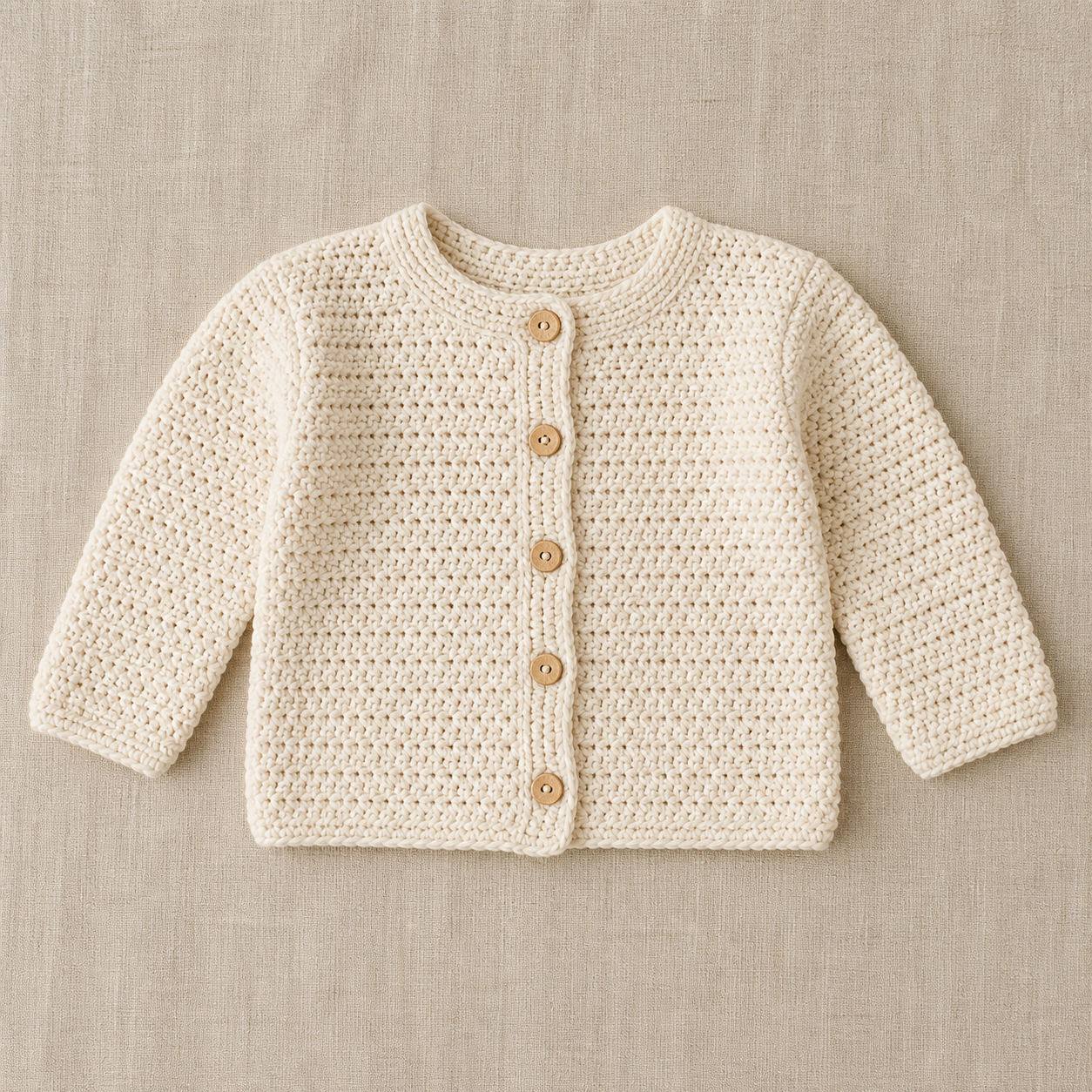 Simple Baby Cardigan Crochet Pattern