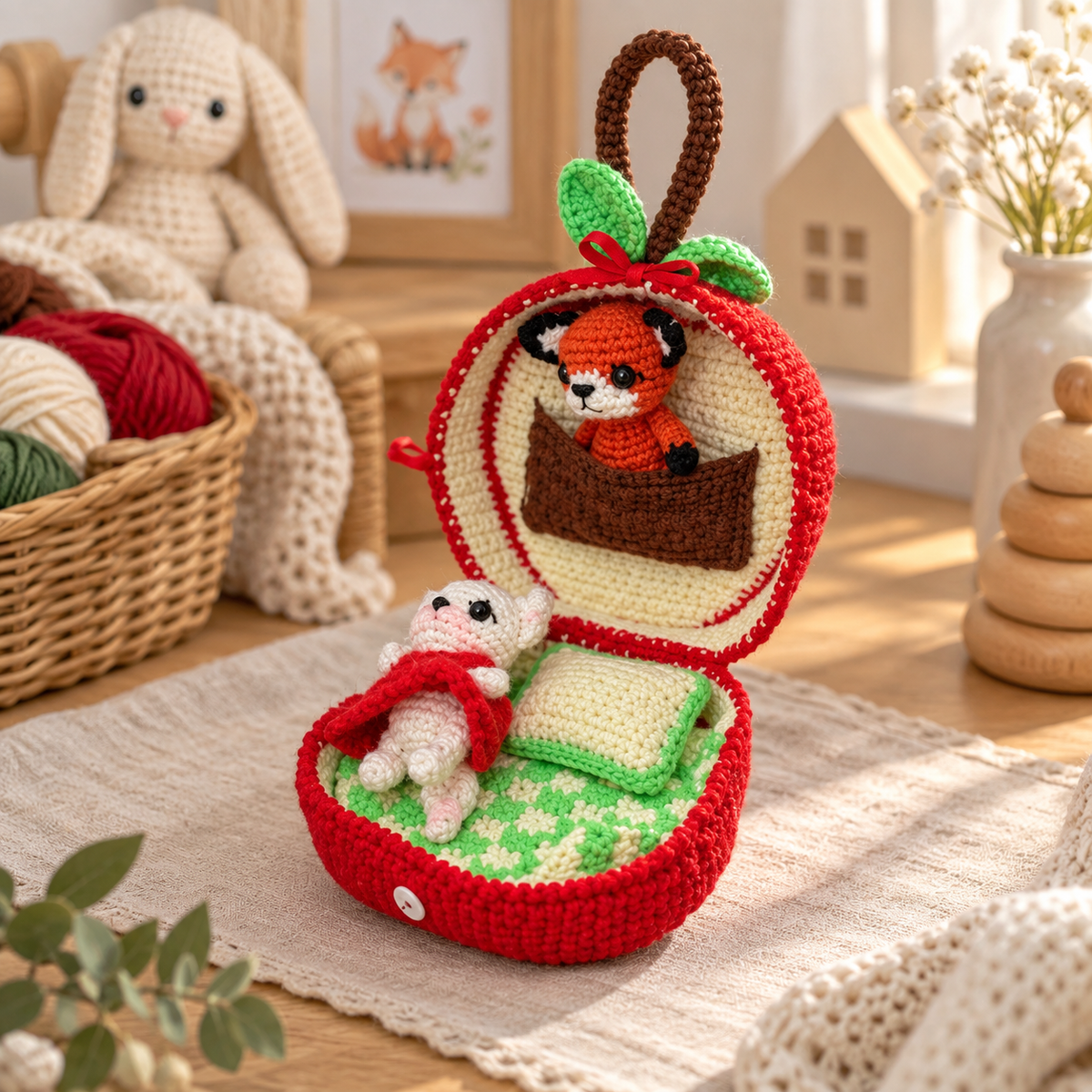 Generated product image - Baby Fox In Apple