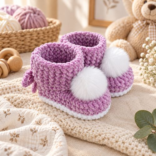 Generated product image - Baby Plush Bootie