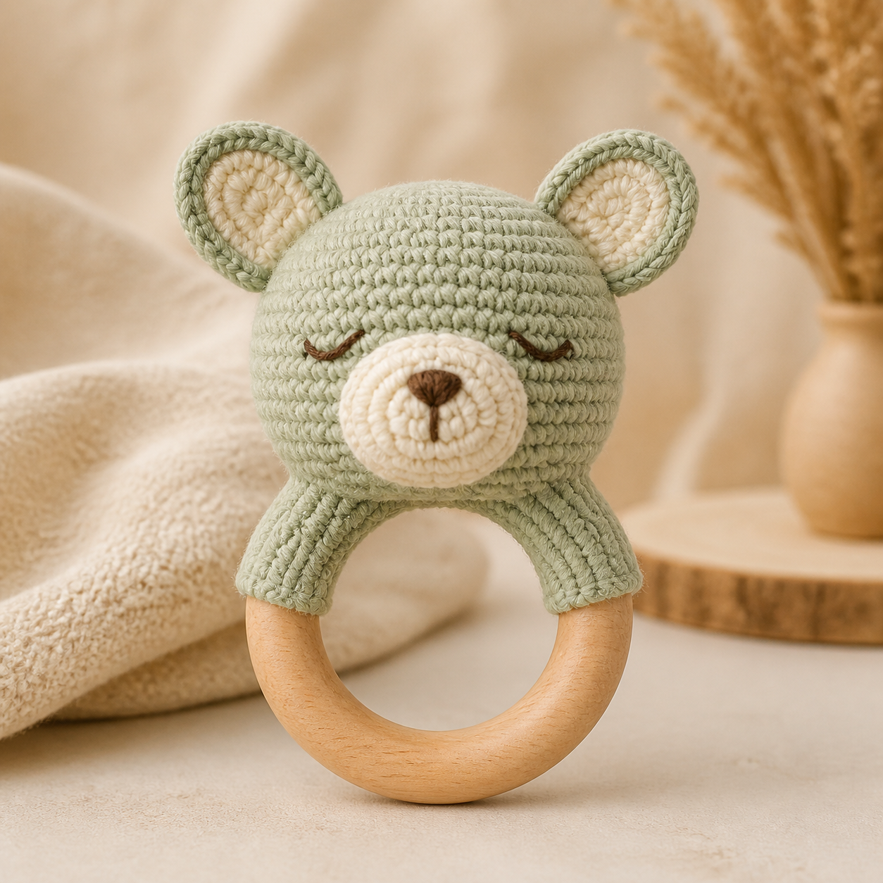 Soft Animal Baby Rattle Crochet Pattern