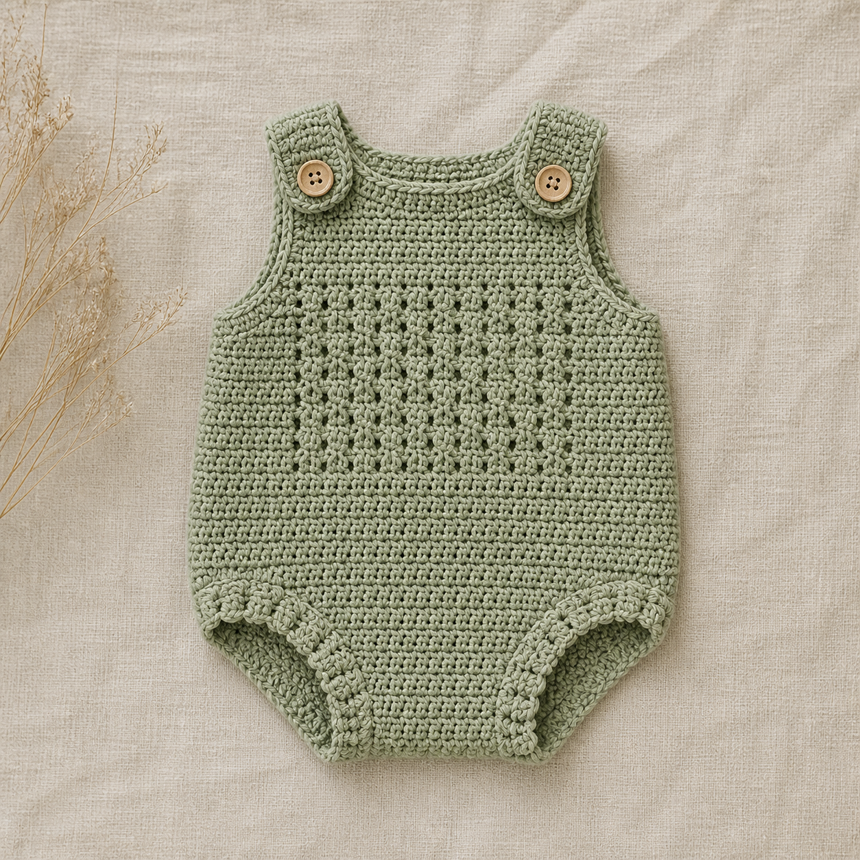 Textured Baby Romper Crochet Pattern