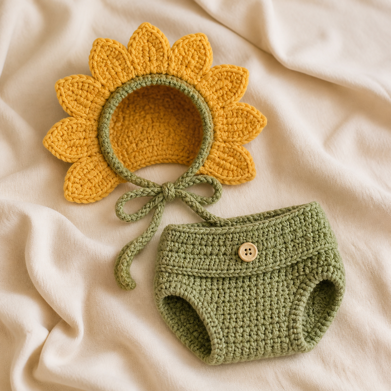 Sunflower Baby Photo Prop Crochet Pattern