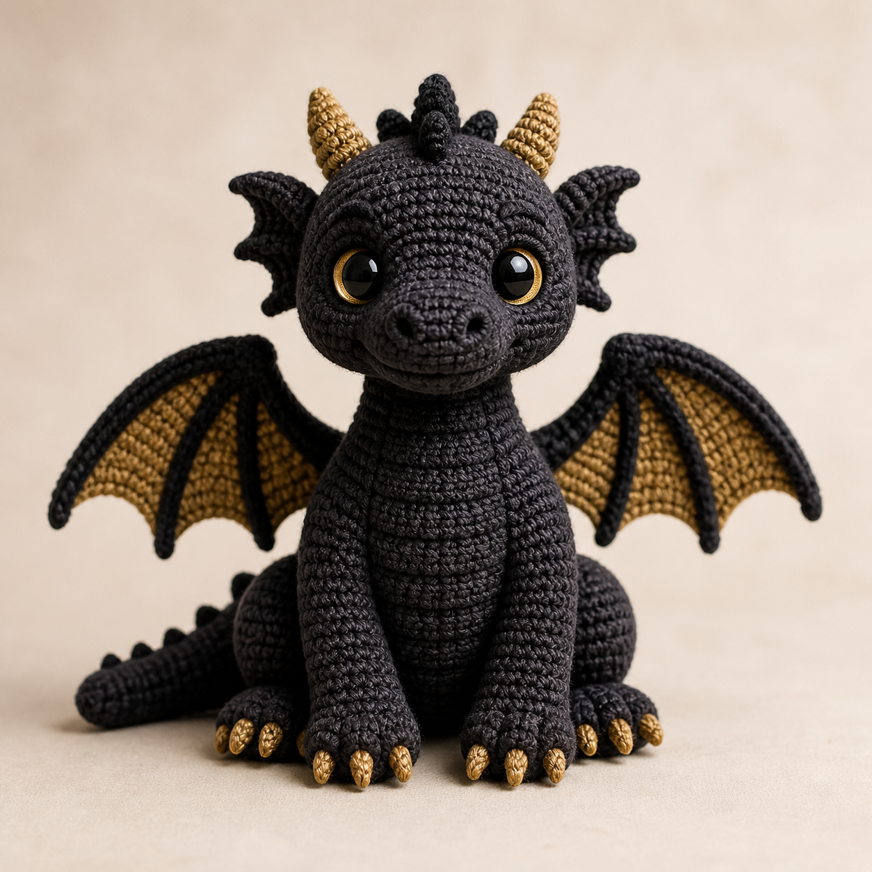 Black Dragon Amigurumi Crochet Pattern