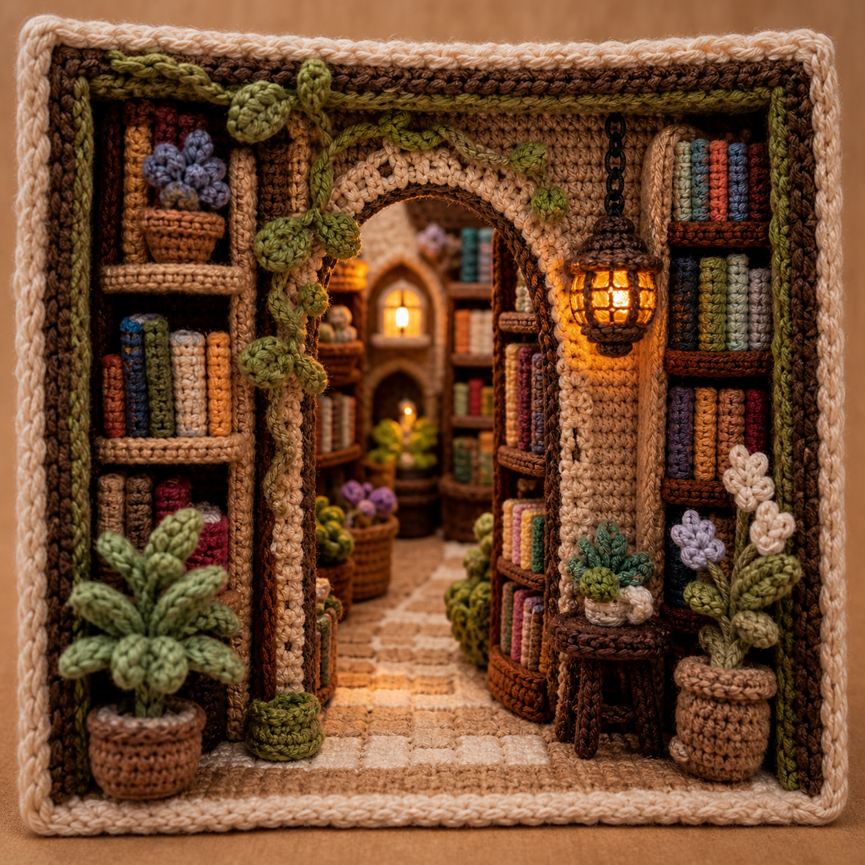 Miniature Book Nook Crochet Pattern