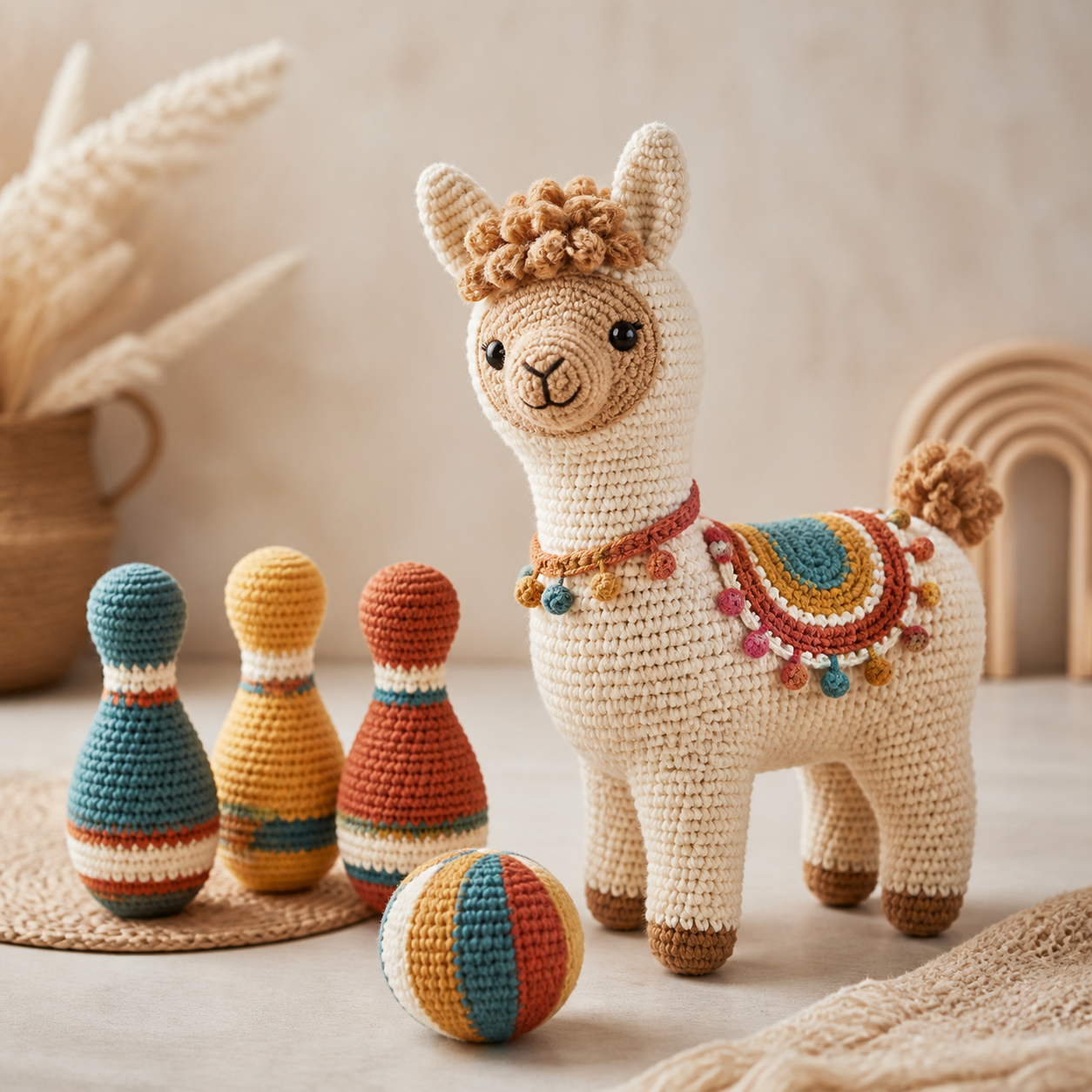 Bowling Llama Amigurumi Crochet Pattern