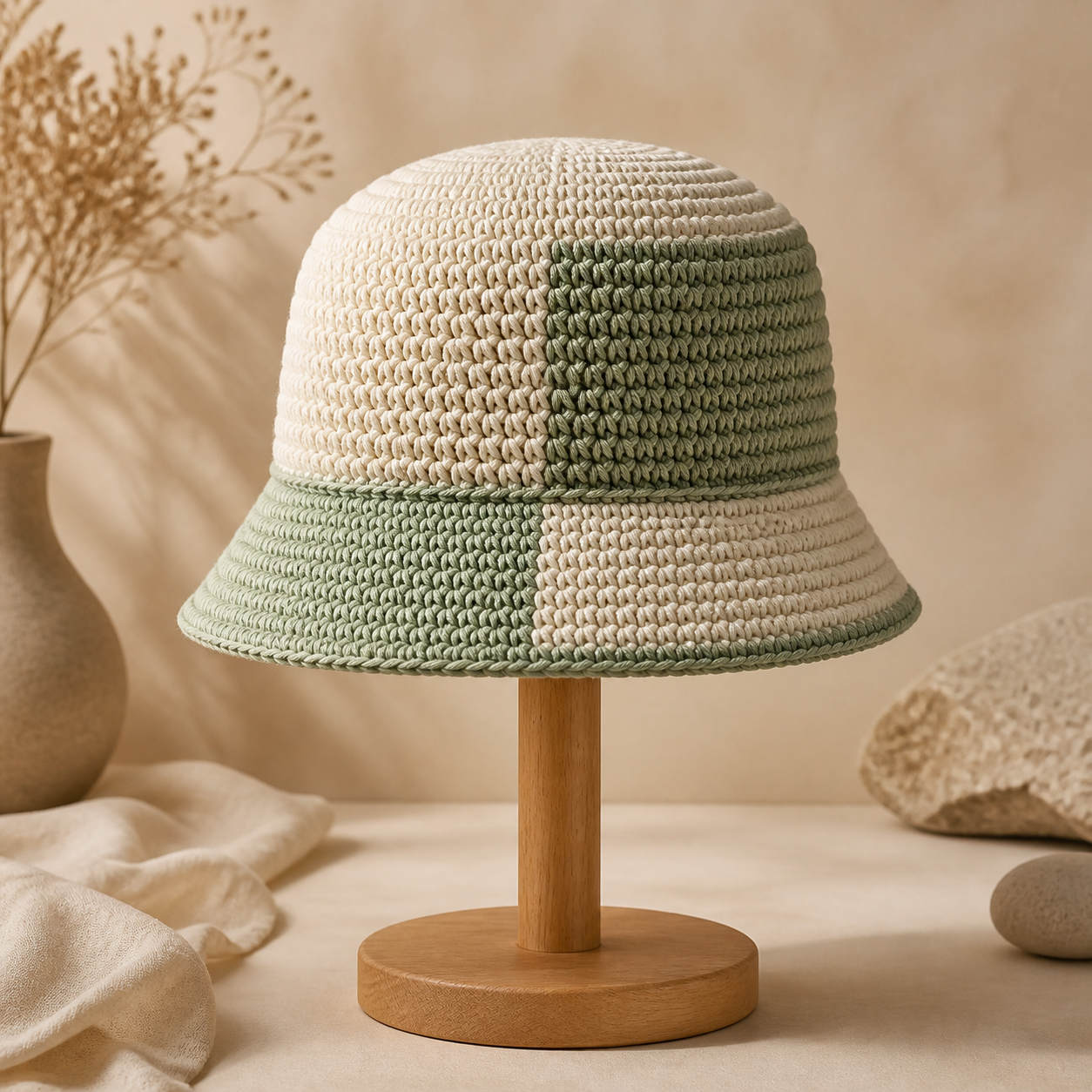 Straight-Brim Bucket Hat Crochet Pattern