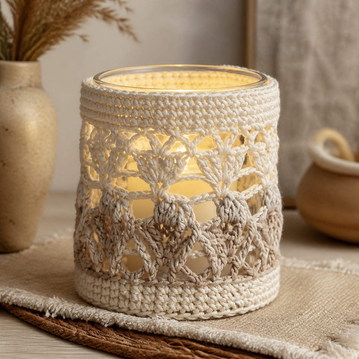 Crochet LED Candle Holder Pattern