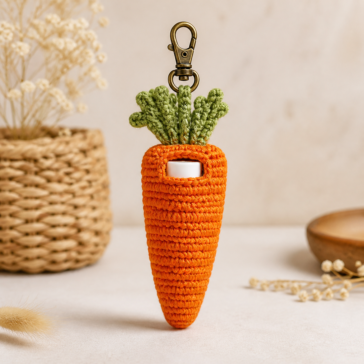 Carrot Lip Balm Holder Crochet Pattern