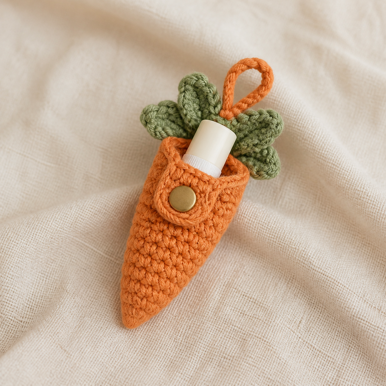 Carrot Lip Holder Crochet Pattern