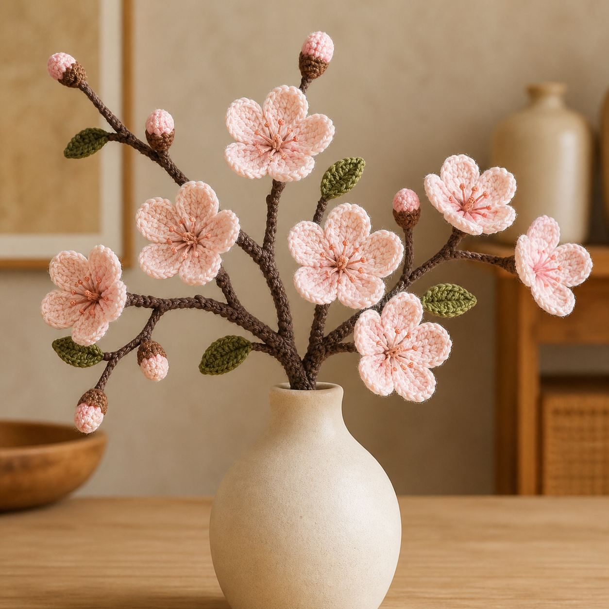 Cherry Blossom Branch Crochet Pattern