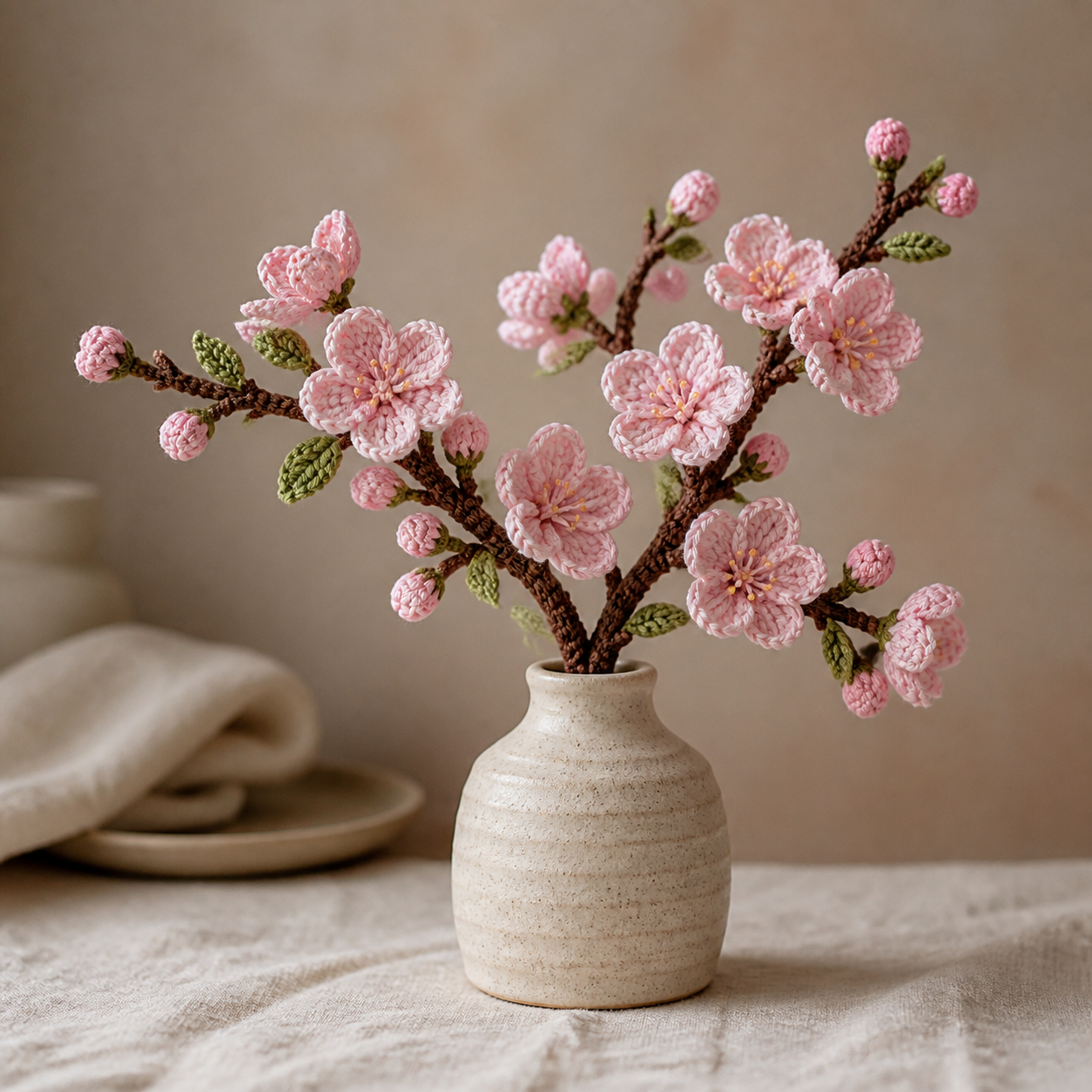 Cherry Blossom Branch Crochet Pattern