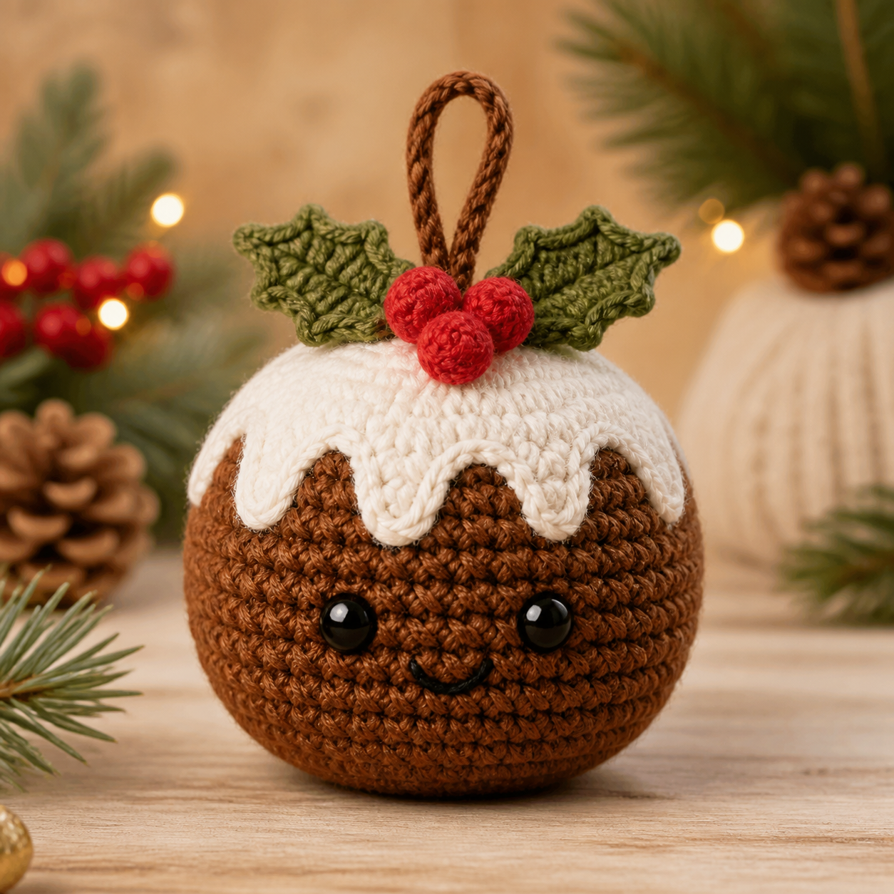 Christmas Pudding Amigurumi Crochet Pattern