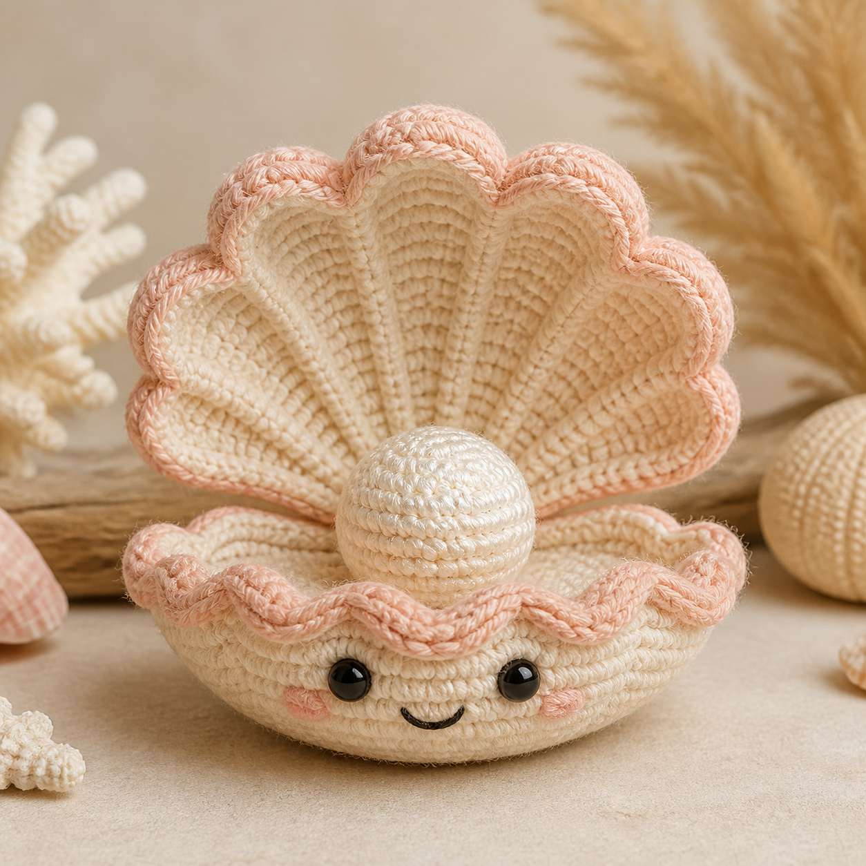 Cleo the Clam Amigurumi Crochet Pattern