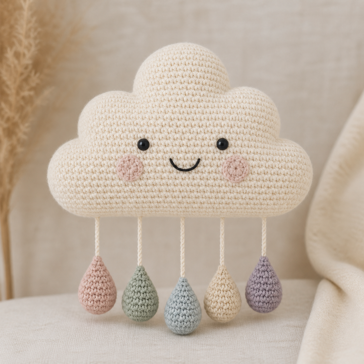 Smiling Cloud Nursery Crochet Pattern