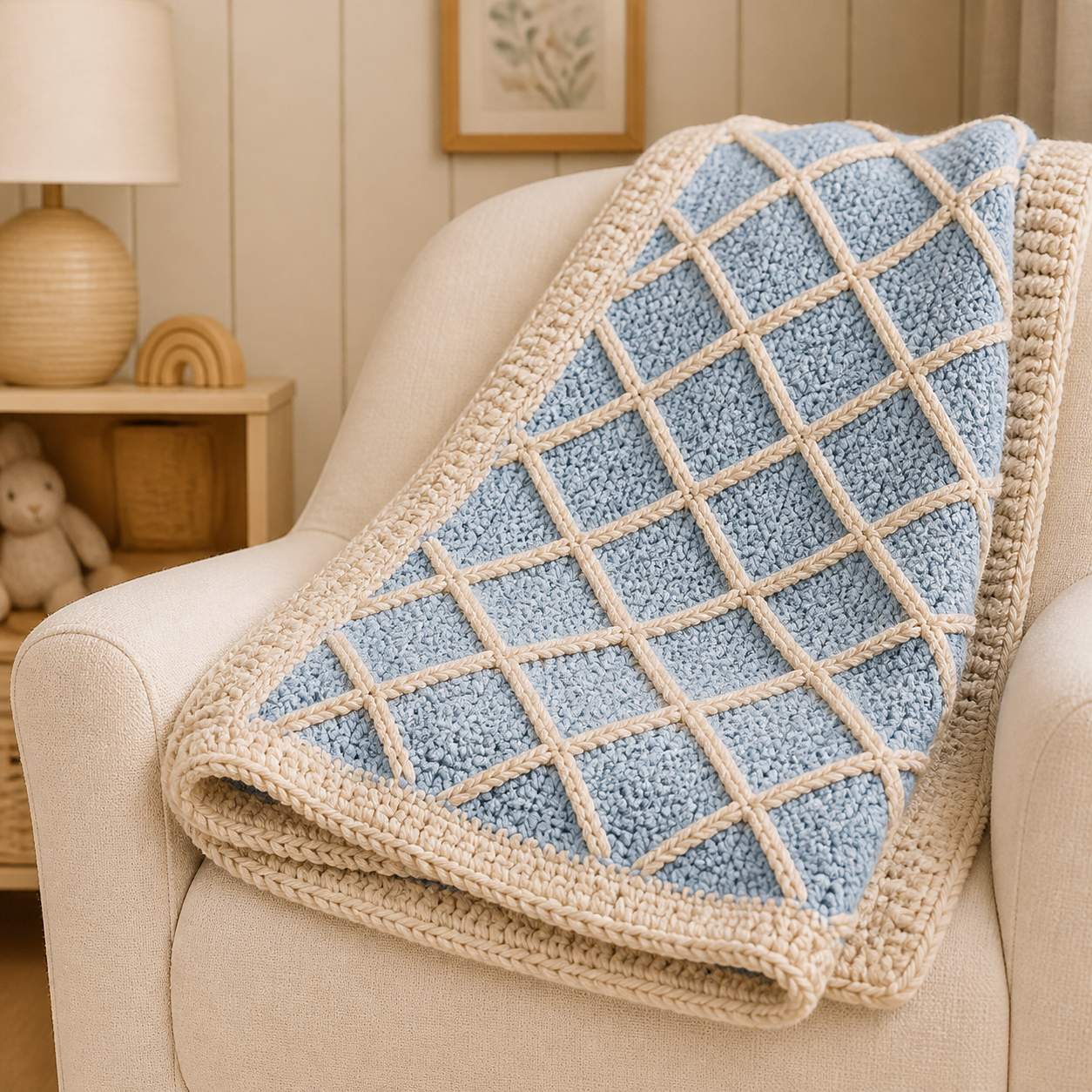 Criss Cross Baby Blanket Crochet Pattern