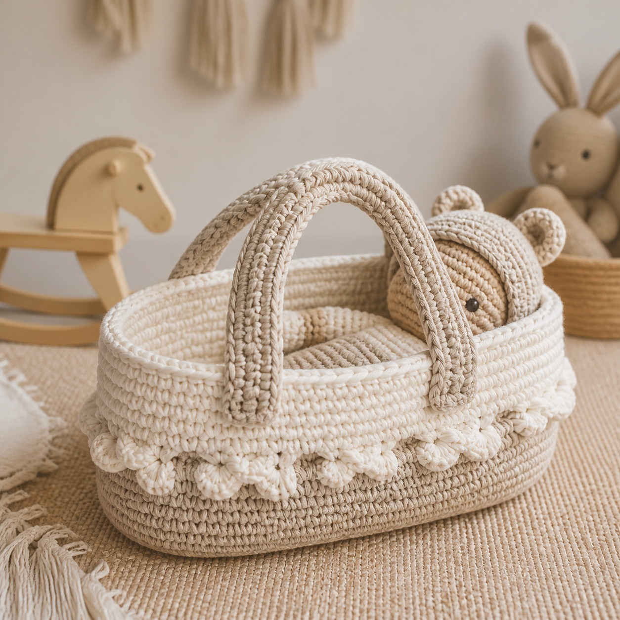 Baby Doll Carry Basket Crochet Pattern