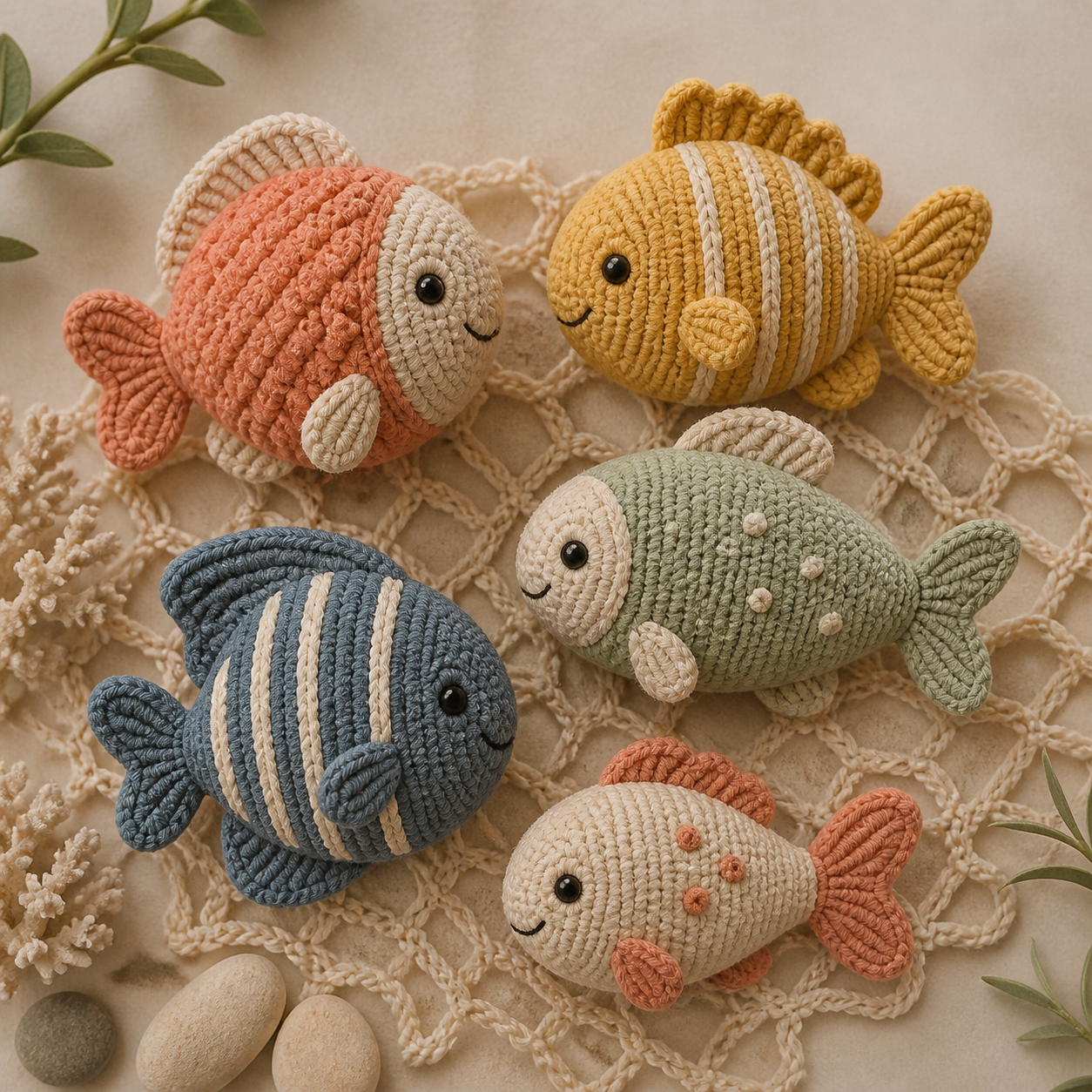 Soft Fish Play Set Crochet Pattern