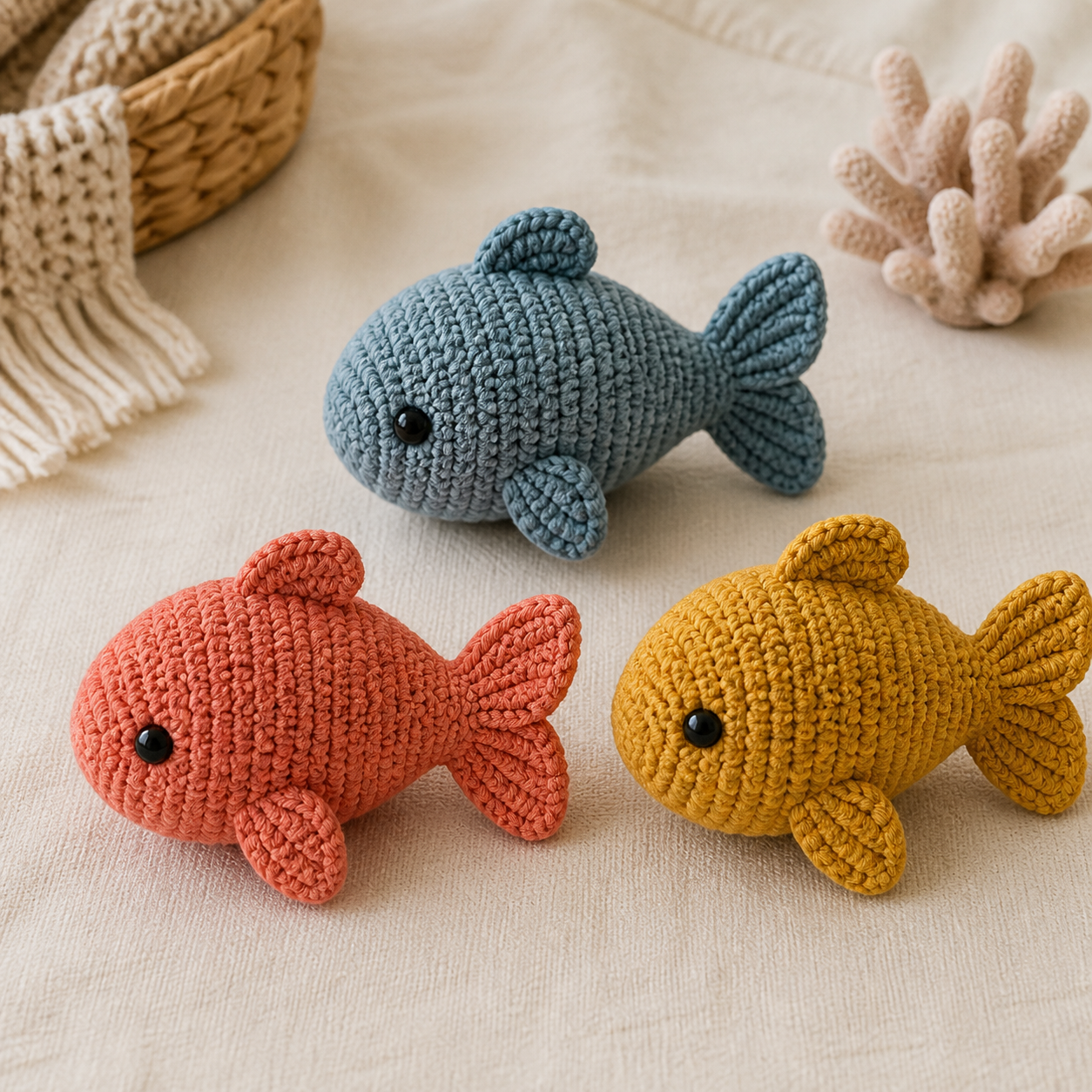 Baby Fish Toy Set Crochet Pattern