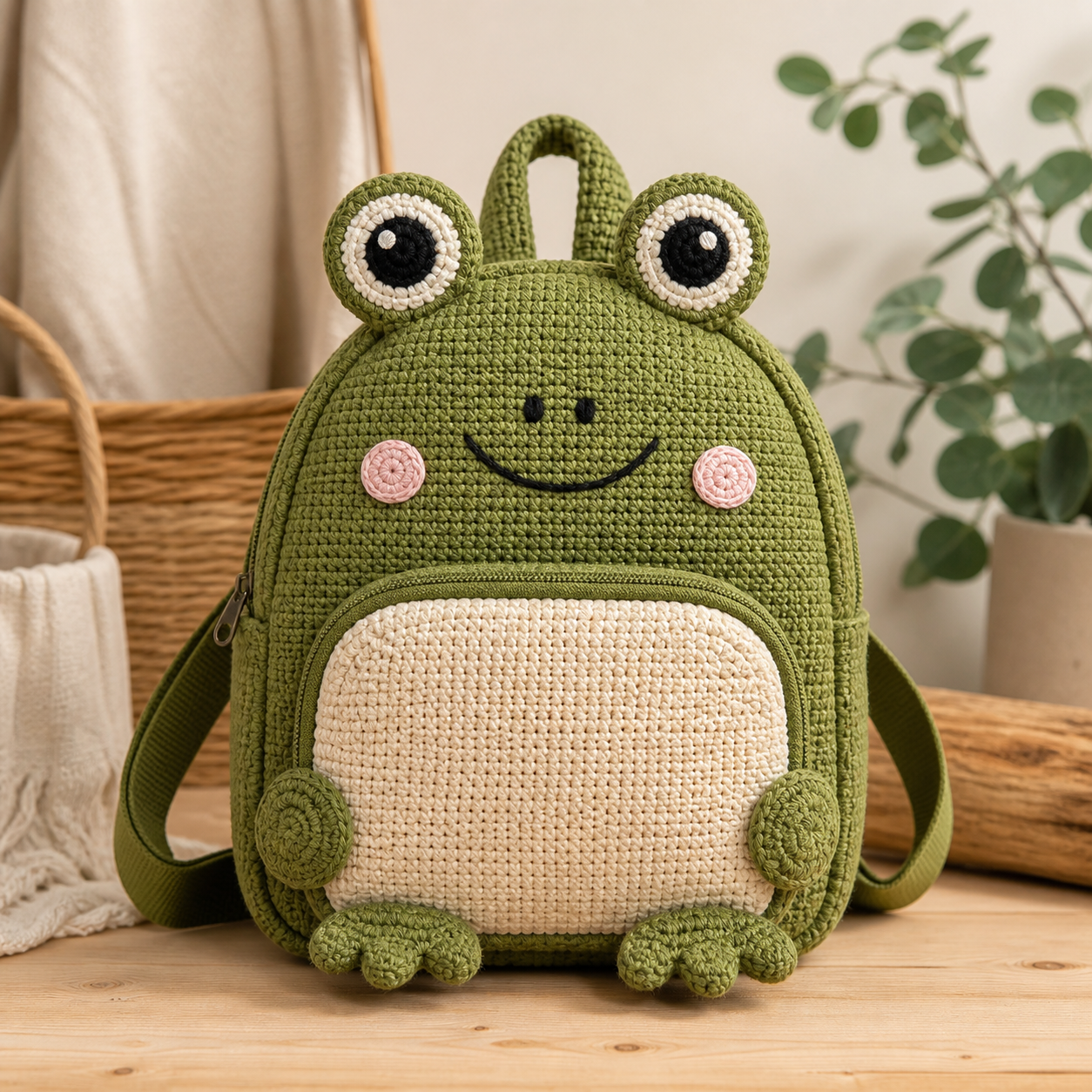 Friendly Frog Backpack Crochet Pattern