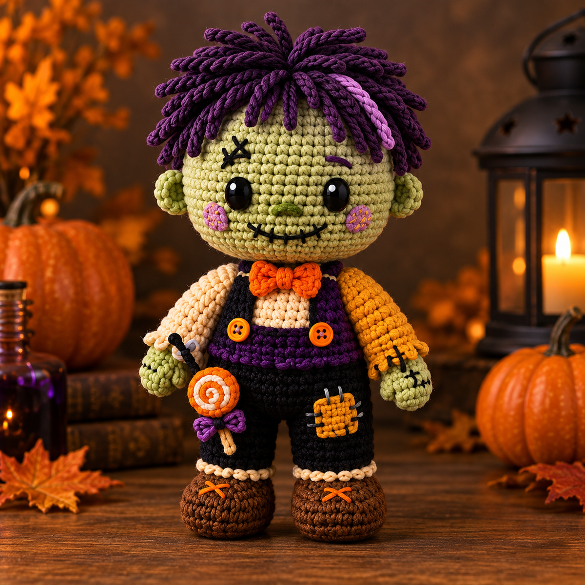 Generated product photo - Patchwork Zombie Doll Crochet Pattern