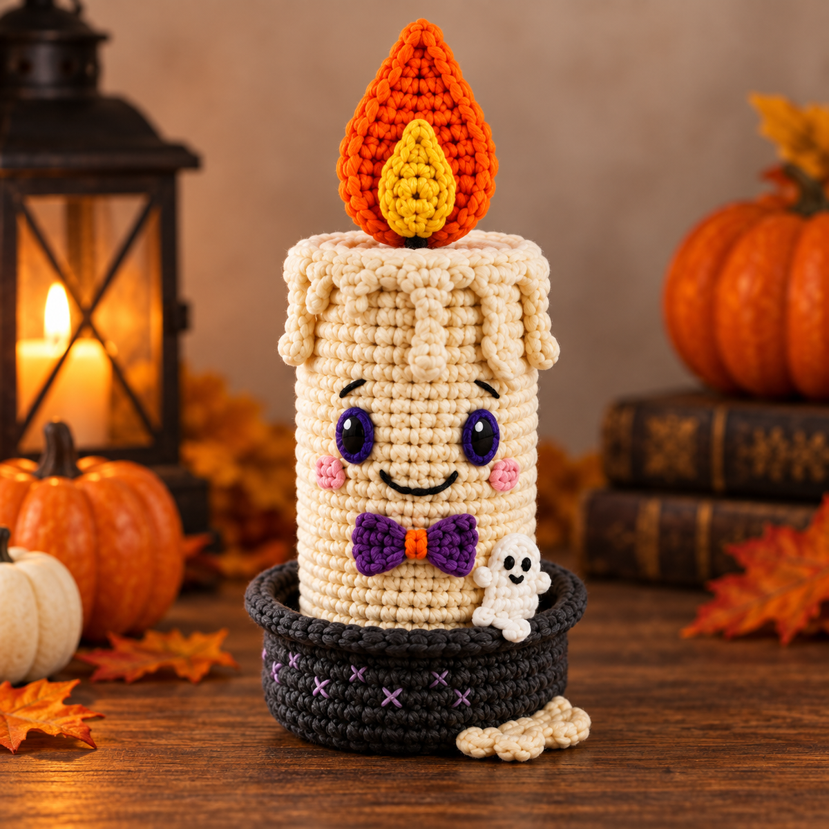 Generated product photo - Haunted Candle Crochet Pattern