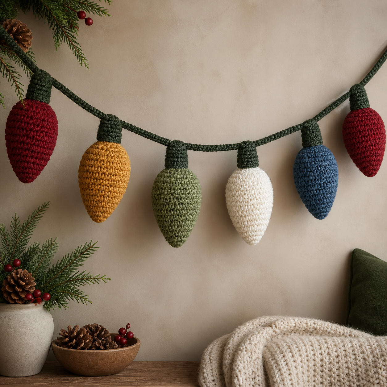 Holiday Lights Garland Crochet Pattern