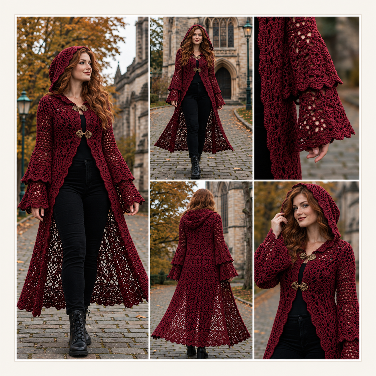 Hooded Mesh Duster Crochet Pattern
