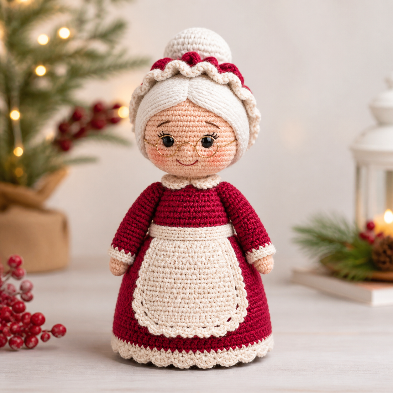 Mrs Claus Amigurumi Crochet Pattern