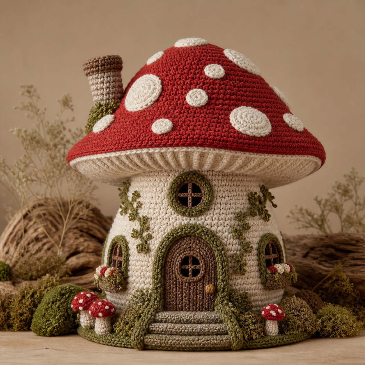 Woodland Mushroom House Crochet Pattern