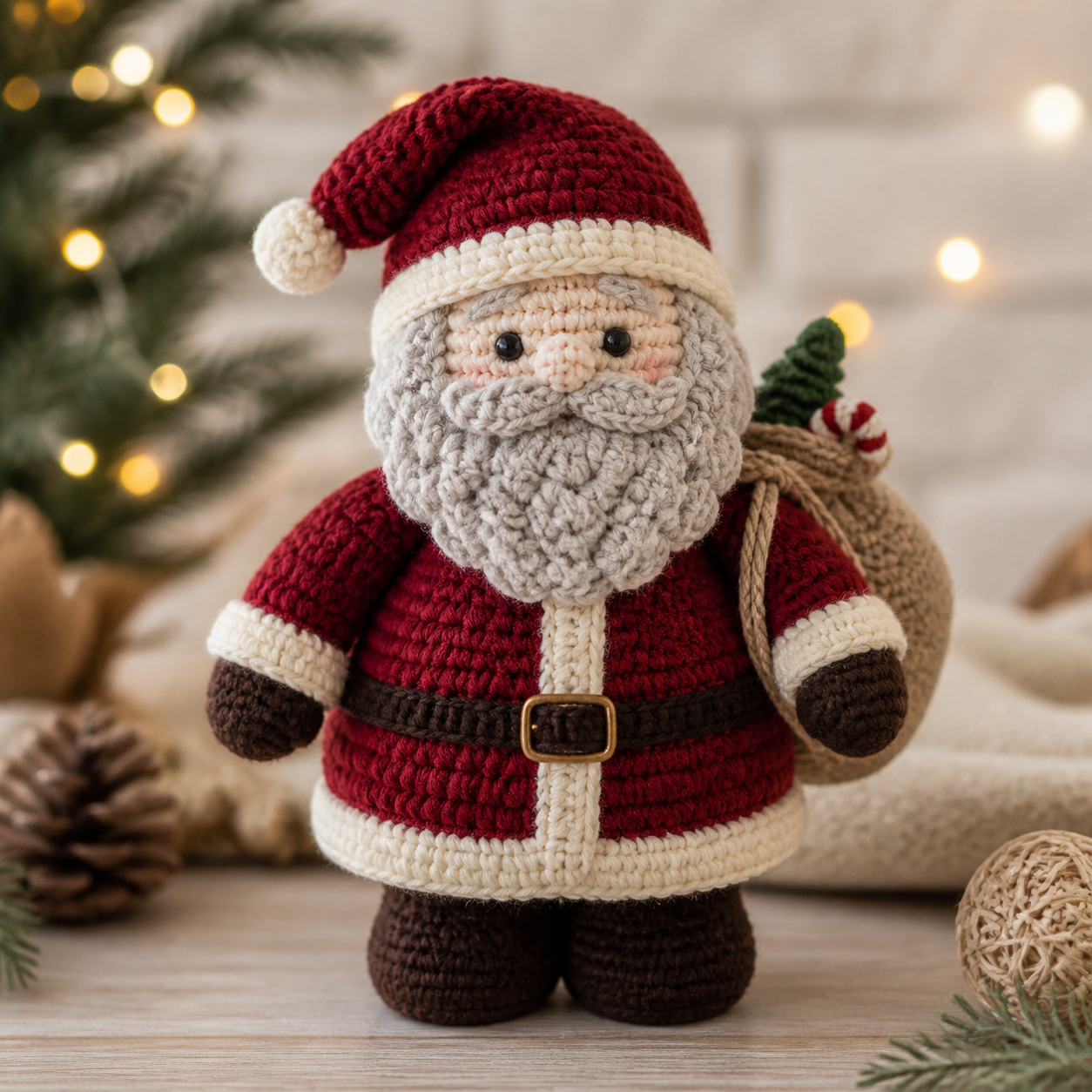 Classic Santa Claus Amigurumi Crochet Pattern