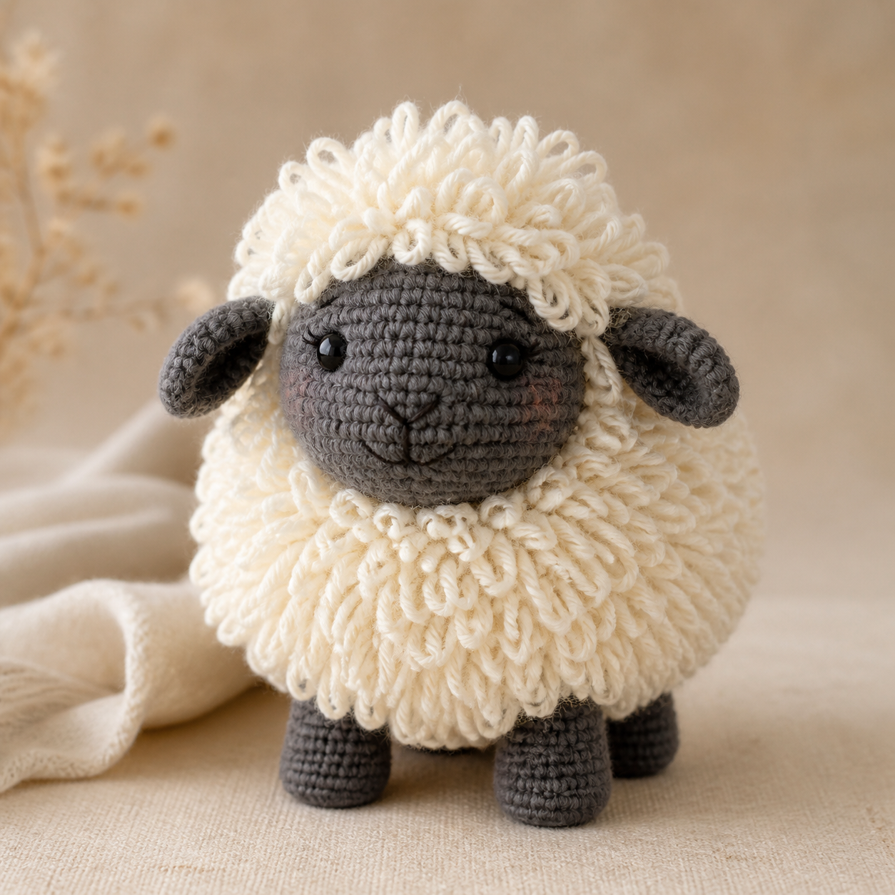 Fluffy Sheep Amigurumi Crochet Pattern