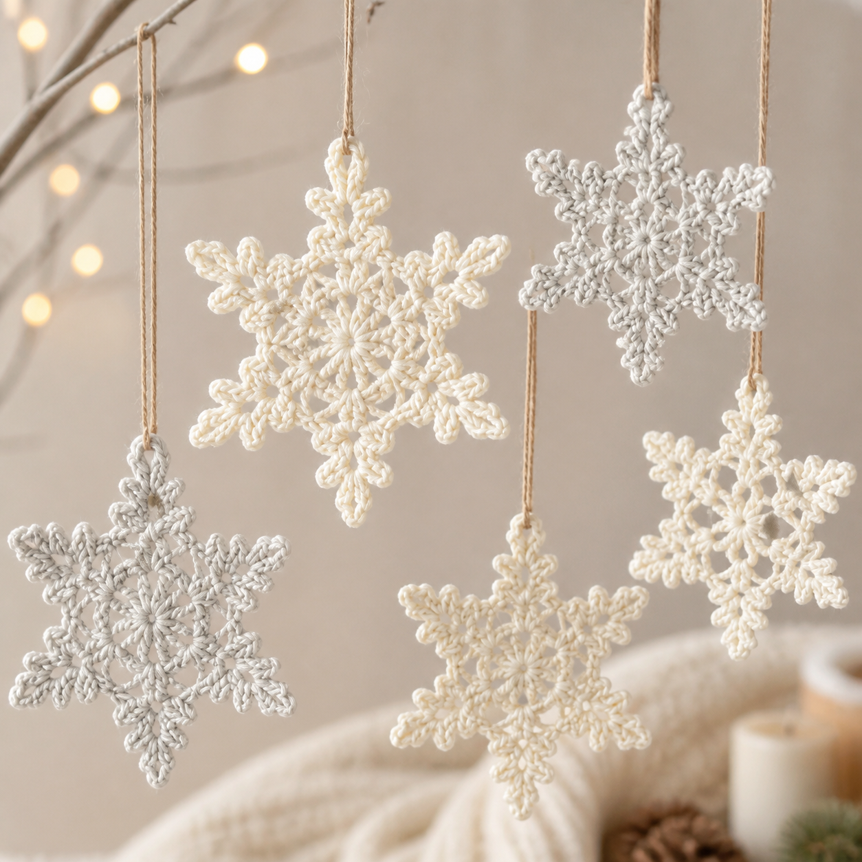 Snowflake Ornaments Crochet Pattern