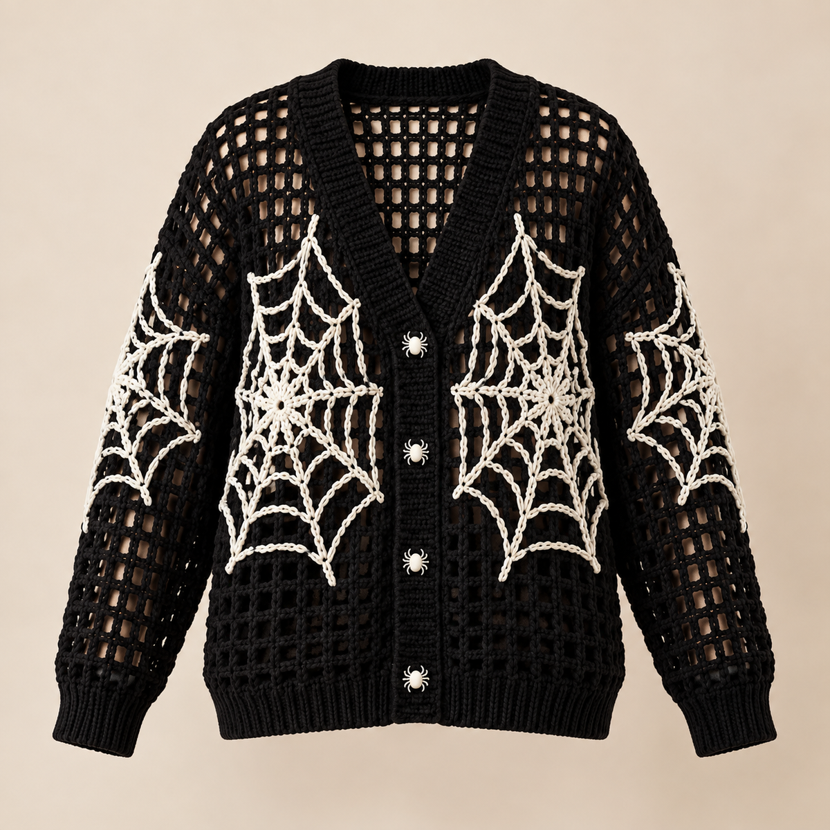 Generated product image - Spider-Web Mesh Cardigan Crochet Pattern