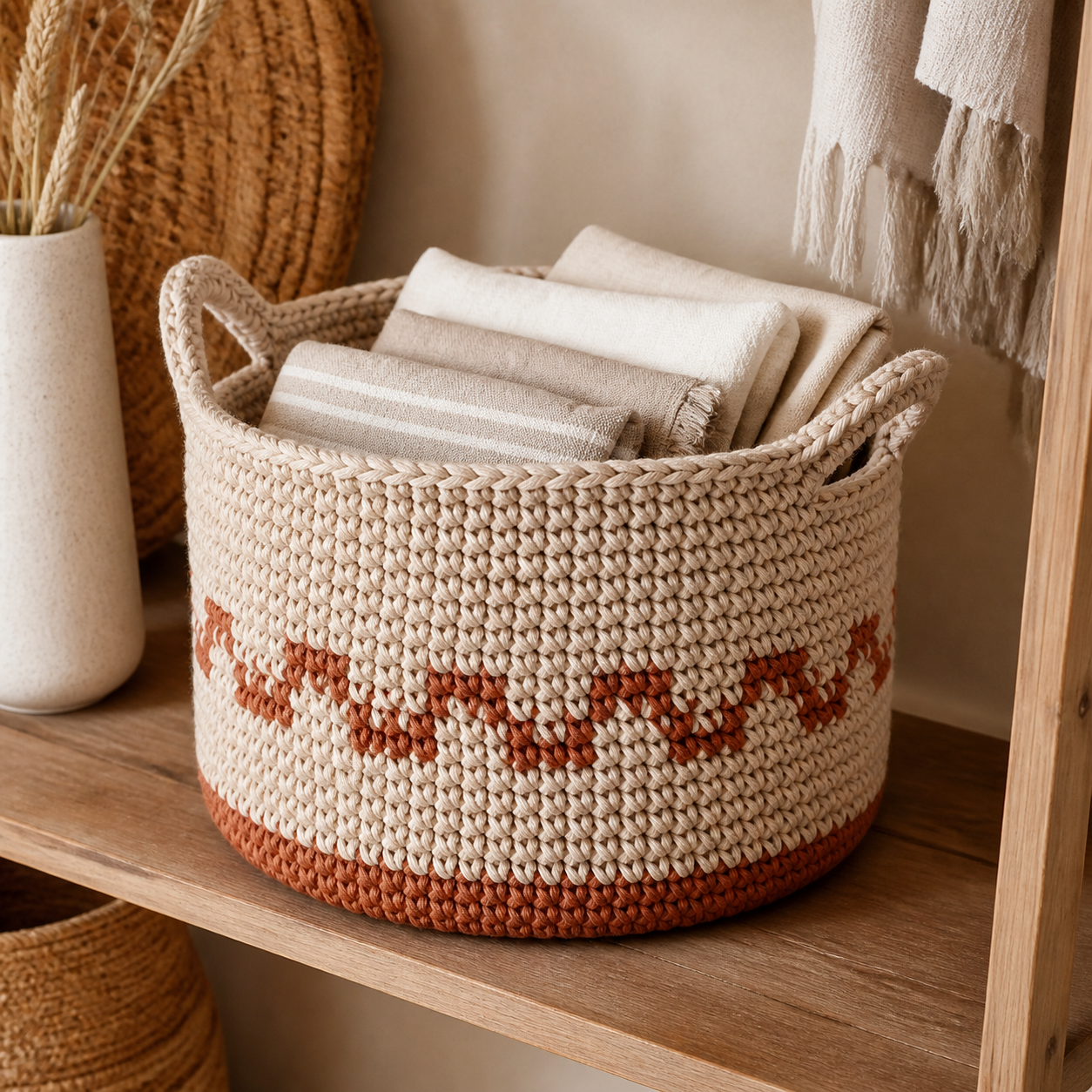 Structured Storage Basket Crochet Pattern