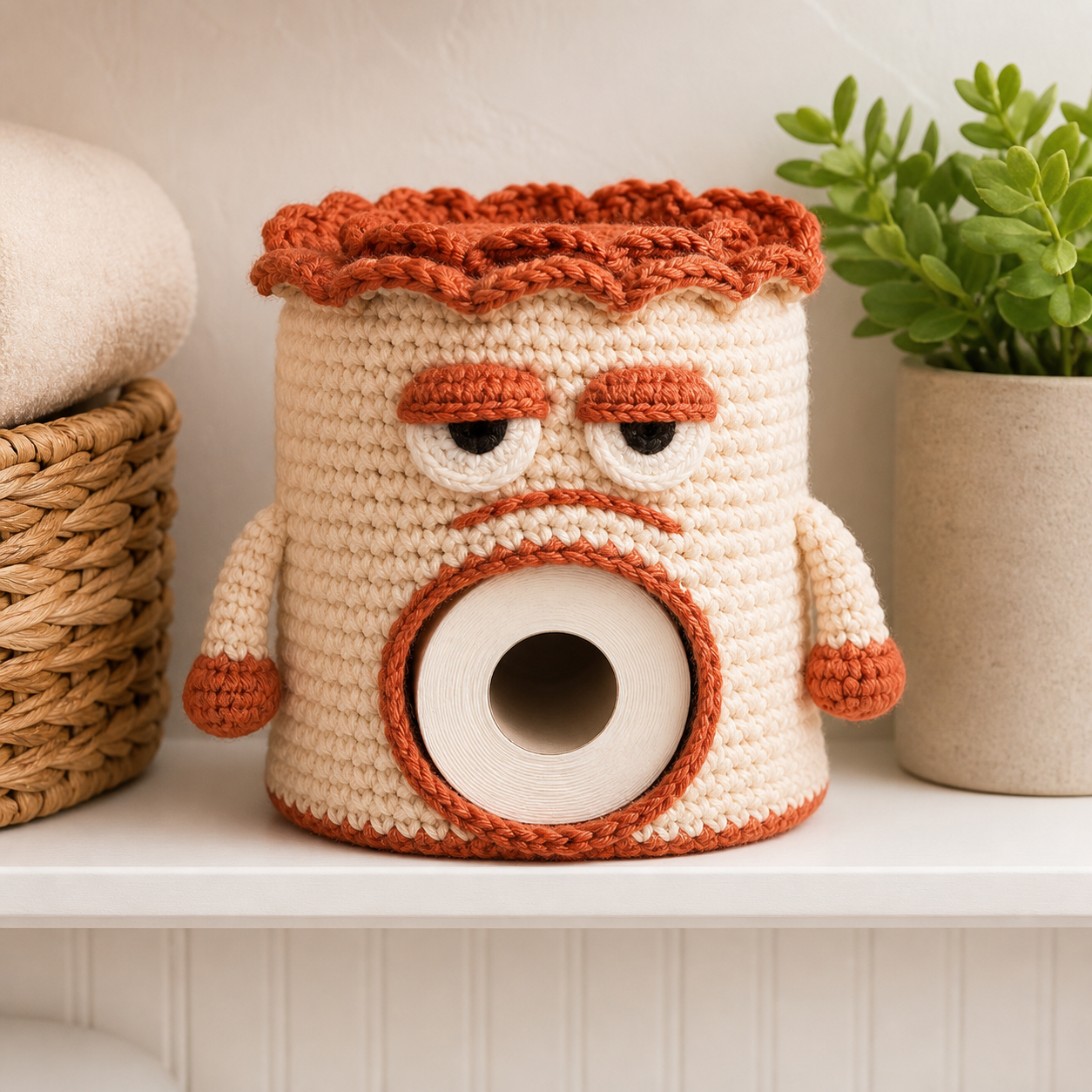 Grumpy Toilet Roll Cover Crochet Pattern