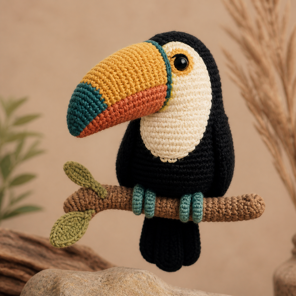 Colorful Toucan Amigurumi Crochet Pattern
