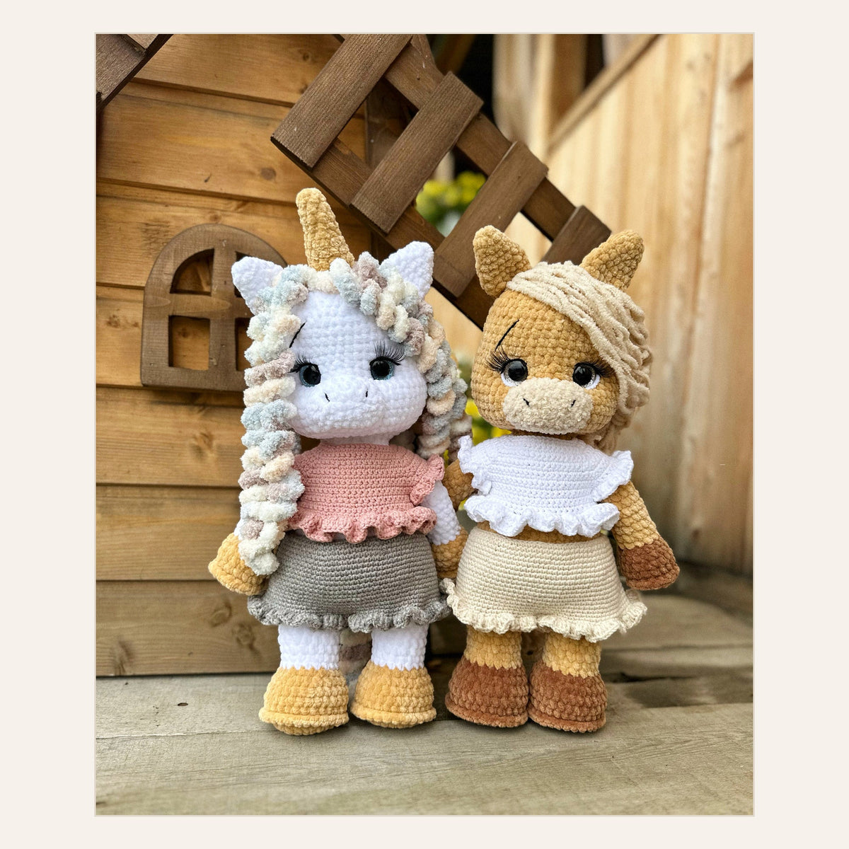 Unicorn and Horse Crochet Pattern finished crochet design